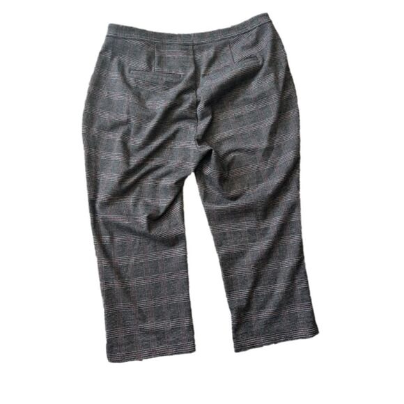 ModCloth plaid high rise crop pants GRAY SIZE 18 - Picture 3 of 10